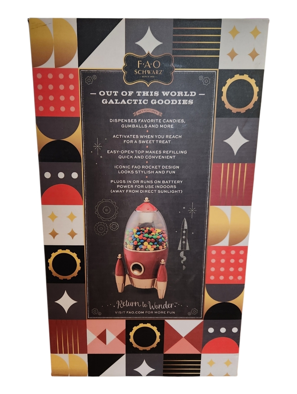 FAO Schwarz Red and Gold Rocket Candy Dispenser NIB (See Pictures) - Picture 2 of 10